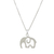 Sterling silver pendant necklace, 'Elephant Soul' - Thai Sterling Silver Openwork Elephant Pendant Necklace (image 2e) thumbail