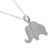 Sterling silver pendant necklace, 'Elephant Friend' - Thai Sterling Silver Pendant Necklace of a Friendly Elephant (image 2f) thumbail