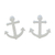 Sterling silver stud earrings, 'Ship Anchors' - Sterling Silver Nautical Anchor Stud Earrings from Thailand thumbail