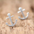 Sterling silver stud earrings, 'Ship Anchors' - Sterling Silver Nautical Anchor Stud Earrings from Thailand (image 2c) thumbail