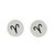 Sterling silver stud earrings, 'Satin Aries' - Sterling Silver Aries Stud Earrings from Thailand thumbail