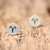 Sterling silver stud earrings, 'Satin Aries' - Sterling Silver Aries Stud Earrings from Thailand (image 2c) thumbail