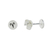 Sterling silver stud earrings, 'Satin Aries' - Sterling Silver Aries Stud Earrings from Thailand (image 2d) thumbail