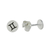 Sterling silver stud earrings, 'Satin Gemini' - Sterling Silver Gemini Stud Earrings from Thailand (image 2d) thumbail