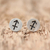 Sterling silver stud earrings, 'Satin Sagittarius' - Sterling Silver Sagittarius Stud Earrings from Thailand (image 2) thumbail