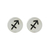 Sterling silver stud earrings, 'Satin Sagittarius' - Sterling Silver Sagittarius Stud Earrings from Thailand (image 2a) thumbail