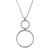 Sterling silver two circle pendant necklace, 'Cycles' - Sterling Silver Two Circles Pendant Necklace from Thailand thumbail