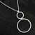Sterling silver two circle pendant necklace, 'Cycles' - Sterling Silver Two Circles Pendant Necklace from Thailand (image 2c) thumbail