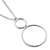 Sterling silver two circle pendant necklace, 'Cycles' - Sterling Silver Two Circles Pendant Necklace from Thailand (image 2e) thumbail