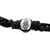 Silver pendant bracelet, 'Island Leaf' - Silver Leaf Pendant Bracelet with Black Cord from Thailand (image 2e) thumbail