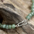 Jade beaded pendant necklace, 'Green Royalty' - Jade and Sterling Silver Beaded Pendant Necklace Thailand (image 2d) thumbail