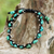 Sterling silver braided bracelet, 'Turquoise Bohemian' - Thai Jewelry Braided Bracelet Turquoise Color 925 Silver (image 2) thumbail
