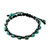 Sterling silver braided bracelet, 'Turquoise Bohemian' - Thai Jewelry Braided Bracelet Turquoise Color 925 Silver thumbail