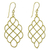 Gold plated sterling silver dangle earrings, 'Golden Shining Sea' - Thai Gold Plated Sterling Silver Layered Dangle Earrings