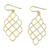 Gold plated sterling silver dangle earrings, 'Golden Shining Sea' - Thai Gold Plated Sterling Silver Layered Dangle Earrings
