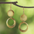 Vergoldete Ohrhänger – Runde Ohrhänger aus vergoldetem Thai-Sterlingsilber