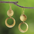 Vergoldete Ohrhänger – Runde Ohrhänger aus vergoldetem Thai-Sterlingsilber