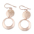 Rose gold plated sterling silver dangle earrings, 'Shimmering Pink Moon' - Rose Gold Plated Sterling Silver Circular Dangle Earrings (image 2e) thumbail