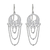 Sterling silver dangle earrings, 'Blessed Links' - Thai Sterling Silver Circular Filigree Chandelier Earrings