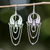 Sterling silver dangle earrings, 'Blessed Links' - Thai Sterling Silver Circular Filigree Chandelier Earrings