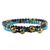 Multi-gemstone beaded bracelets, 'Fantastic Blue' - Two Jasper and Unakite Multi-Gem Beaded Bracelets (image 2e) thumbail