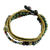 Agate beaded bracelet, 'Summer Earth' - Brass and Agate Multi-Strand Beaded Bracelet from Thailand thumbail