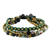 Agate beaded bracelet, 'Summer Earth' - Brass and Agate Multi-Strand Beaded Bracelet from Thailand (image 2d) thumbail