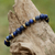 Lapis lazuli beaded bracelet, 'Beautiful Thai in Blue' - Lapis Lazuli and Brass Beaded Bracelet from Thailand (image 2b) thumbail