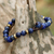 Lapis lazuli beaded bracelet, 'Beautiful Thai in Blue' - Lapis Lazuli and Brass Beaded Bracelet from Thailand