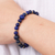 Lapis lazuli beaded bracelet, 'Beautiful Thai in Blue' - Lapis Lazuli and Brass Beaded Bracelet from Thailand (image 2j) thumbail