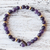 Amethyst beaded bracelet, 'Beautiful Thai in Purple' - Amethyst and Brass Beaded Bracelet from Thailand (image 2b) thumbail