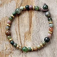 Agate beaded bracelet, Beautiful Thai