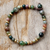 Agate beaded bracelet, 'Beautiful Thai' - Agate and Brass Beaded Bracelet from Thailand (image 2) thumbail