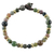 Agate beaded bracelet, 'Beautiful Thai' - Agate and Brass Beaded Bracelet from Thailand