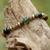Agate beaded bracelet, 'Beautiful Thai' - Agate and Brass Beaded Bracelet from Thailand (image 2c) thumbail