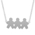 Collar colgante de plata esterlina - Collar con colgante de plata esterlina tailandesa de tres hijos