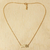 Gold plated pendant necklace, 'Elephant Twins' - Thai 24k Gold Plated Sterling Silver Elephant Necklace (image 2b) thumbail