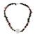 Rose quartz and tourmaline pendant necklace, 'Natural Rose' - Thai Rose Quartz and Tourmaline Beaded Pendant Necklace thumbail