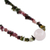 Rose quartz and tourmaline pendant necklace, 'Natural Rose' - Thai Rose Quartz and Tourmaline Beaded Pendant Necklace (image 2e) thumbail