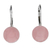 Quartz drop earrings, 'Pure Rose' - Dyed Quartz and Sterling Silver Drop Earrings from Thailand thumbail
