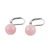 Quartz drop earrings, 'Pure Rose' - Dyed Quartz and Sterling Silver Drop Earrings from Thailand (image 2e) thumbail