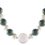 Rose quartz and cultured pearl pendant necklace, 'Colorful Mix' - Thai Rose Quartz and Cultured Pearl Beaded Pendant Necklace (image 2e) thumbail