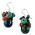 Garnet and carnelian beaded dangle earrings, 'Tropical Oasis' - Beaded Dangle Earrings with Garnet and Carnelian (image 2e) thumbail