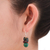 Garnet and carnelian beaded dangle earrings, 'Tropical Oasis' - Beaded Dangle Earrings with Garnet and Carnelian (image 2f) thumbail