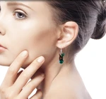 Garnet and carnelian beaded dangle earrings, 'Tropical Oasis' - Beaded Dangle Earrings with Garnet and Carnelian