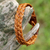 Braided leather wristband bracelet, 'Braided Paths in Light Brown' - Light Brown Leather Braided Bracelet from Thailand