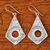 Silver dangle earrings, 'Thai Promise' - Handmade Hill Tribe Silver Dangle Earrings from Thailand