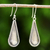 Pendientes colgantes de plata - Pendientes colgantes de plata hechos a mano de las tribus de las colinas de Tailandia