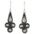 Silver dangle earrings, 'Karen Grace' - Handmade Karen Hill Tribe Silver Dangle Earrings