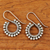 Silver drop earrings, 'Karen Life' - Handmade Karen Hill Tribe Silver Drop Earrings